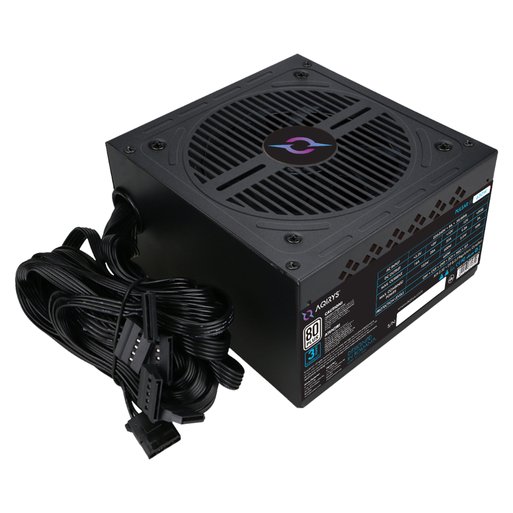 AQIRYS Zasilacz ATX / 80 Plus White Certified PULSAR SI 650W 3YW black