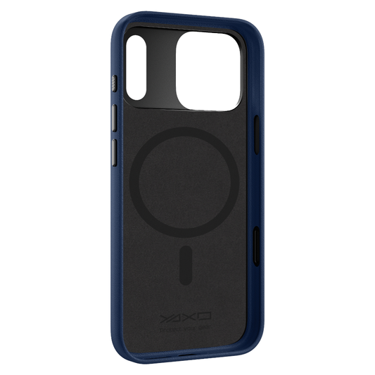 YAXO Etui na telefon Leather Gear Slim Case MagSafe iPhone 17 Pro Max Dusky Blue