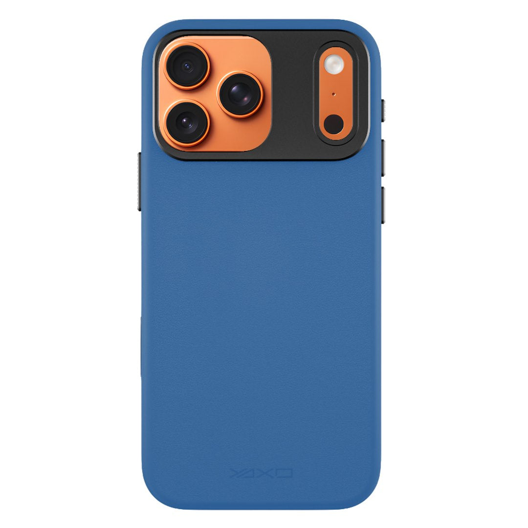 YAXO Etui na telefon Leather Gear Slim Case MagSafe iPhone 17 Pro Electric Blue