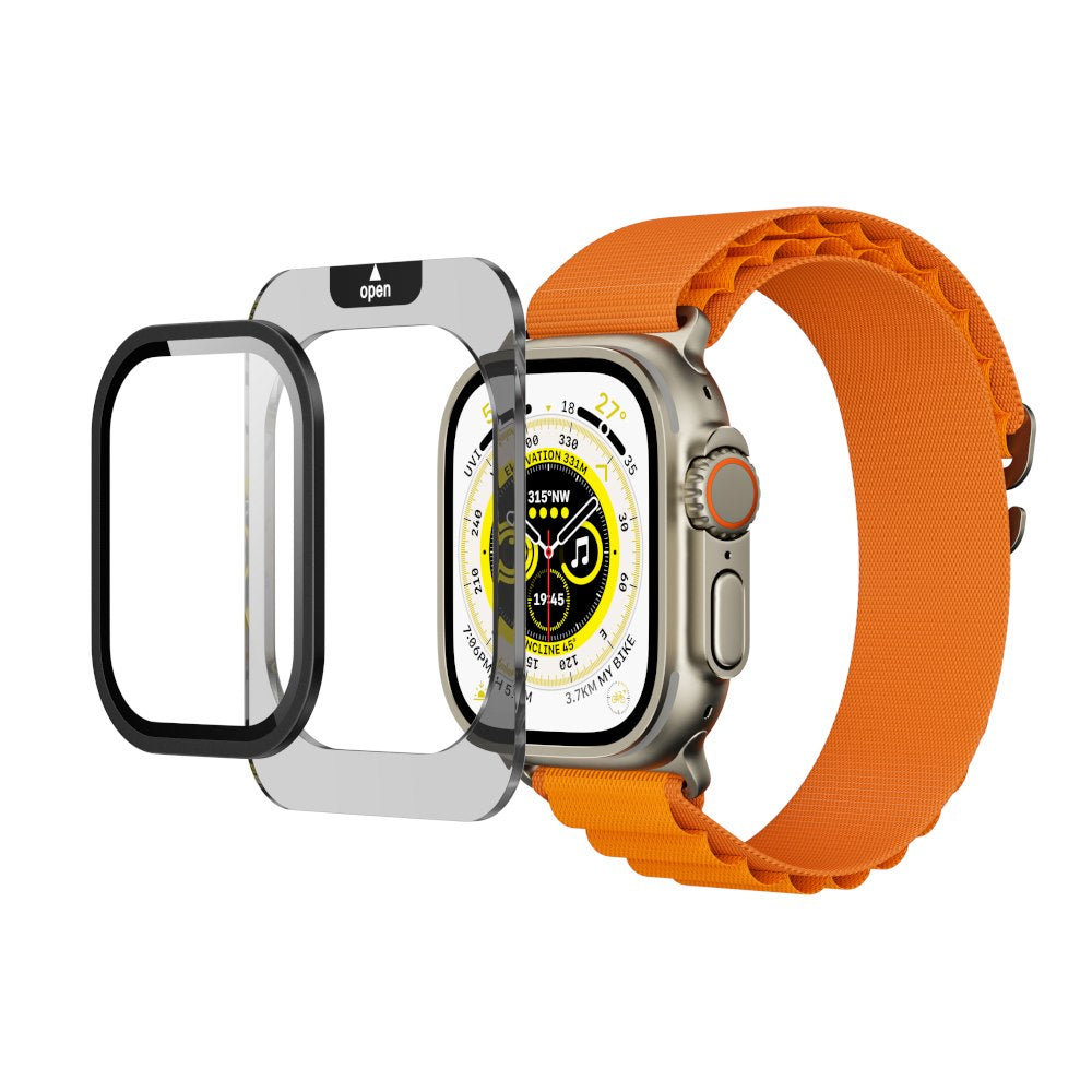 YAXO Szkło ochronne na ekran AR Superhard Armor Glass Apple Watch Ultra 1/2/3 black frame