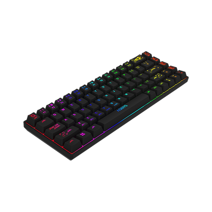 AQIRYS Klawiatura mechaniczna 65%/68 klawiszy Dual Mode: Wirelles&BT+Wired MIRA black
