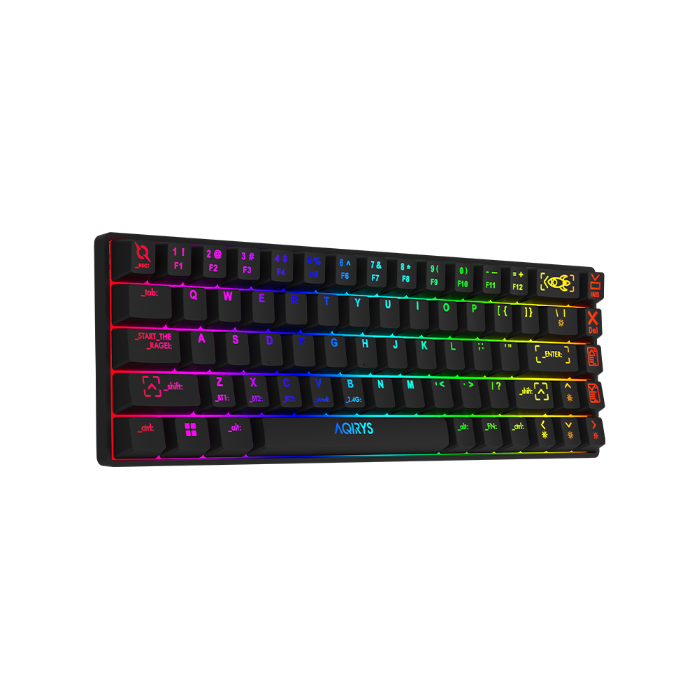 AQIRYS Klawiatura mechaniczna 65%/68 klawiszy Dual Mode: Wirelles&BT+Wired MIRA black