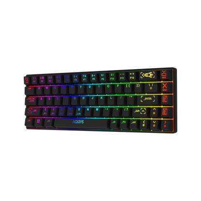 AQIRYS Klawiatura mechaniczna 65%/68 klawiszy Dual Mode: Wirelles&BT+Wired MIRA black