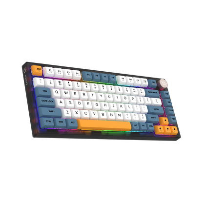 AQIRYS Klawiatura mechaniczna 75%/82 klawiszy Dual Mode: Wirelles&BT+Wired LIBERTAS black