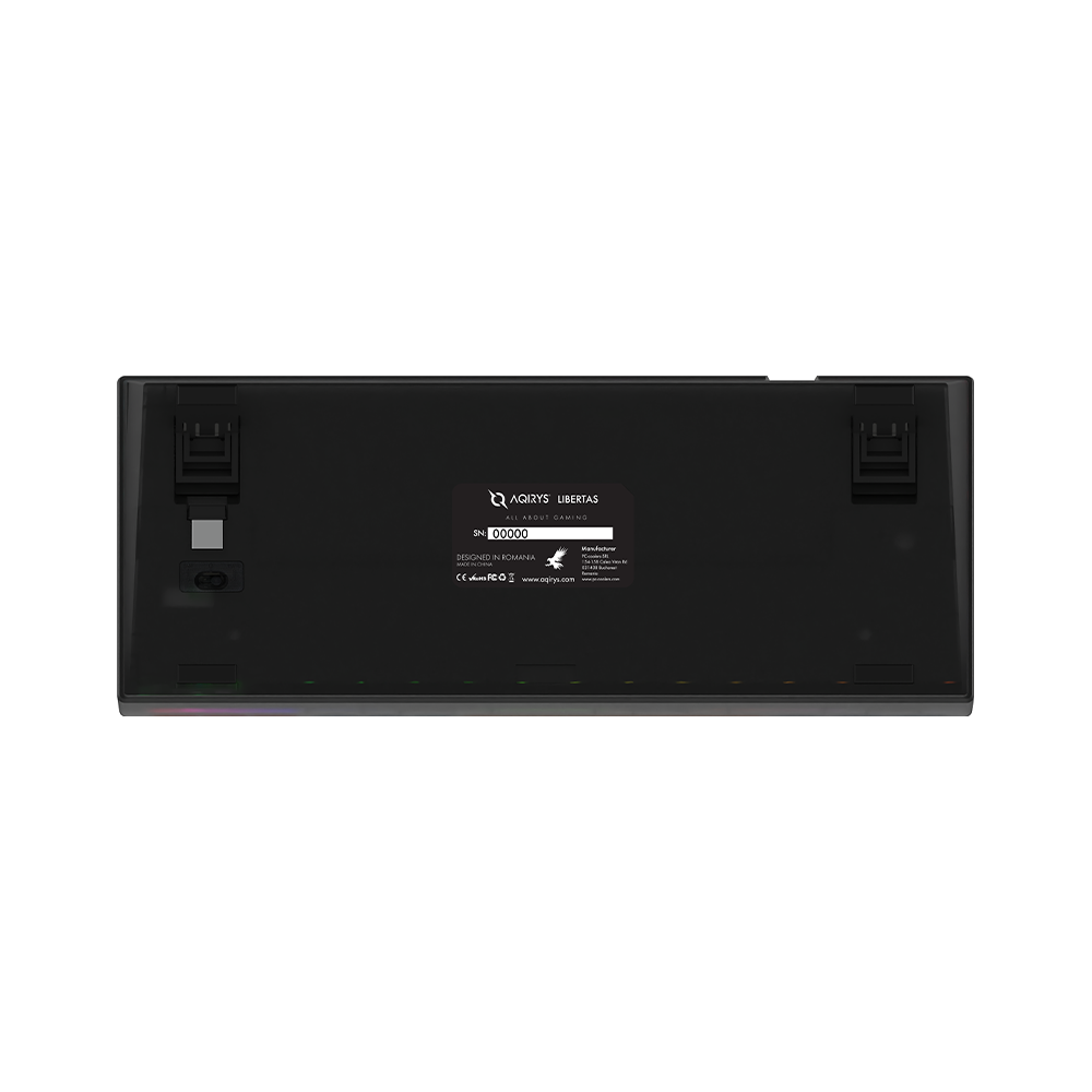 AQIRYS Klawiatura mechaniczna 75%/82 klawiszy Dual Mode: Wirelles&BT+Wired LIBERTAS black