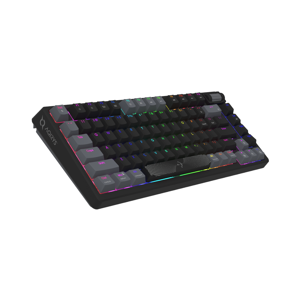 AQIRYS Klawiatura mechaniczna 75%/81 klawiszy przewodowa ADARA MINI LE black/grey