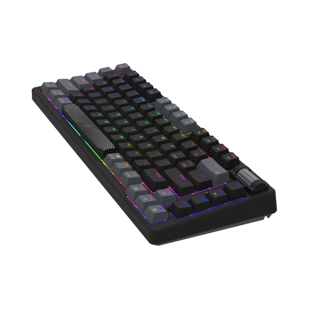 AQIRYS Klawiatura mechaniczna 75%/81 klawiszy przewodowa ADARA MINI LE black/grey