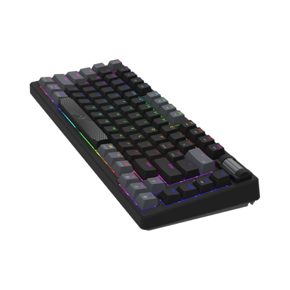 AQIRYS Klawiatura mechaniczna 75%/81 klawiszy przewodowa ADARA MINI LE black/grey