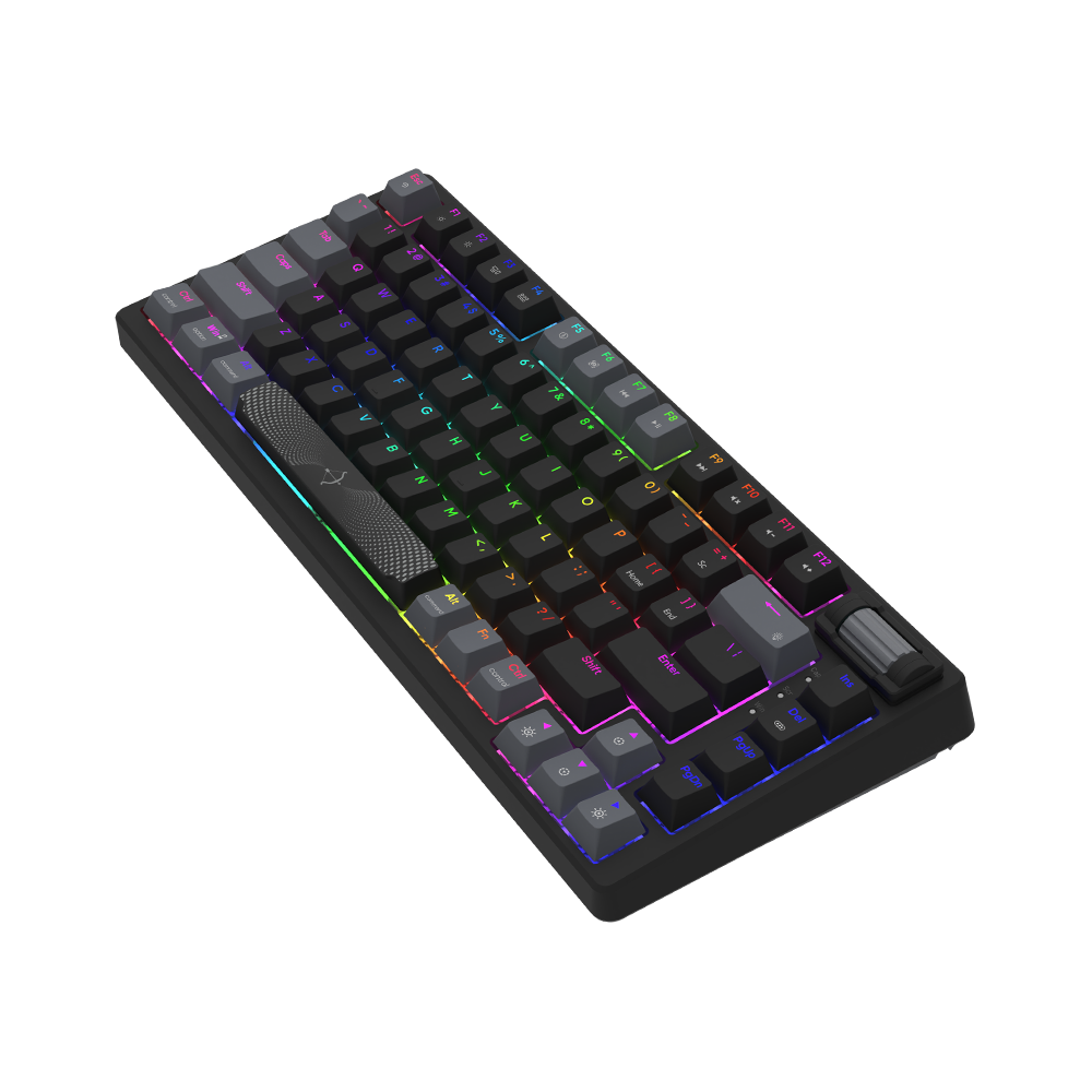 AQIRYS Klawiatura mechaniczna 75%/81 klawiszy przewodowa ADARA MINI LE black/grey