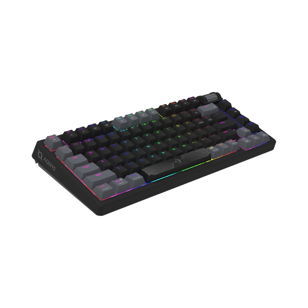 AQIRYS Klawiatura mechaniczna 75%/81 klawiszy przewodowa ADARA MINI LE black/grey