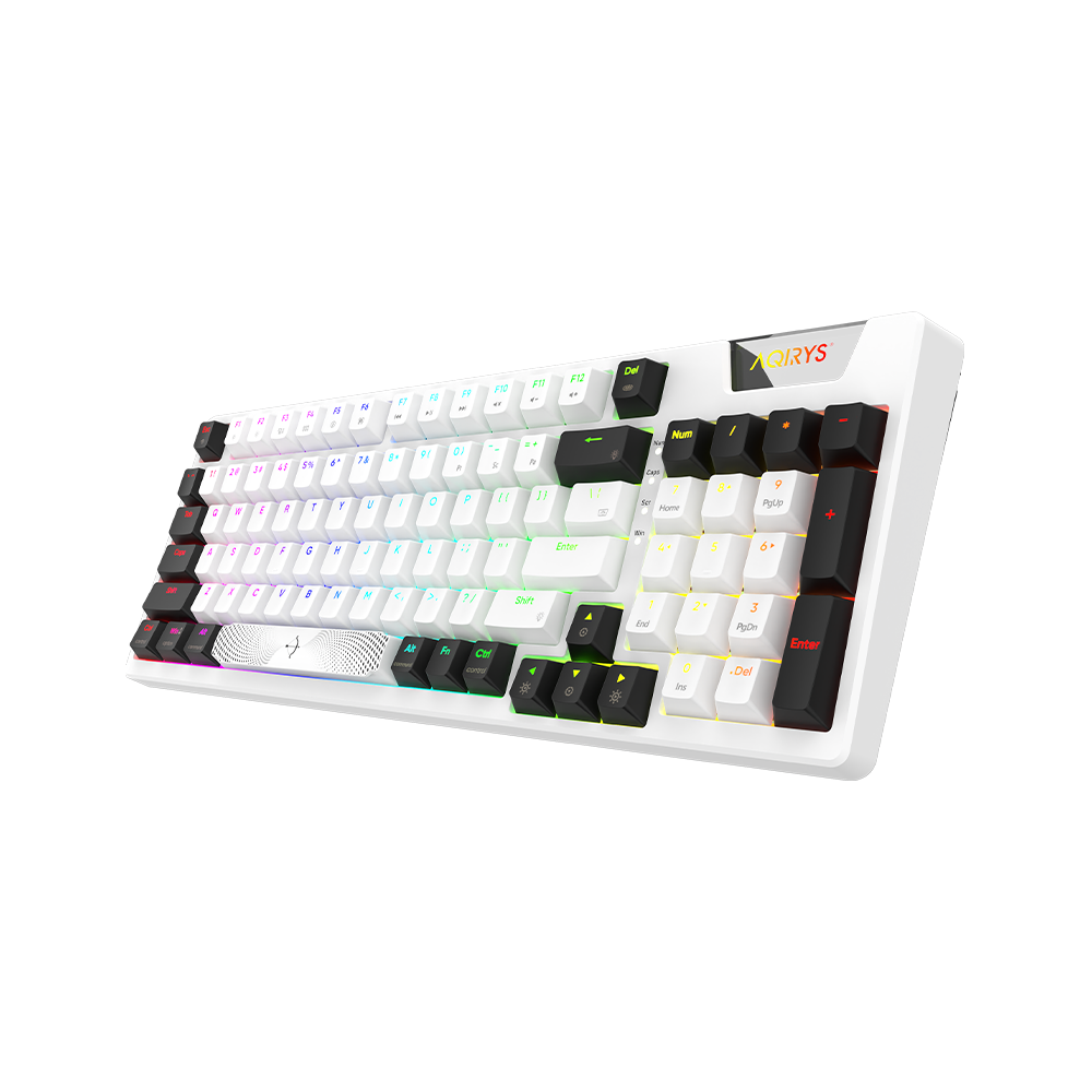 AQIRYS Klawiatura mechaniczna 96%/95 klawiszy przewodowa ADARA white/black