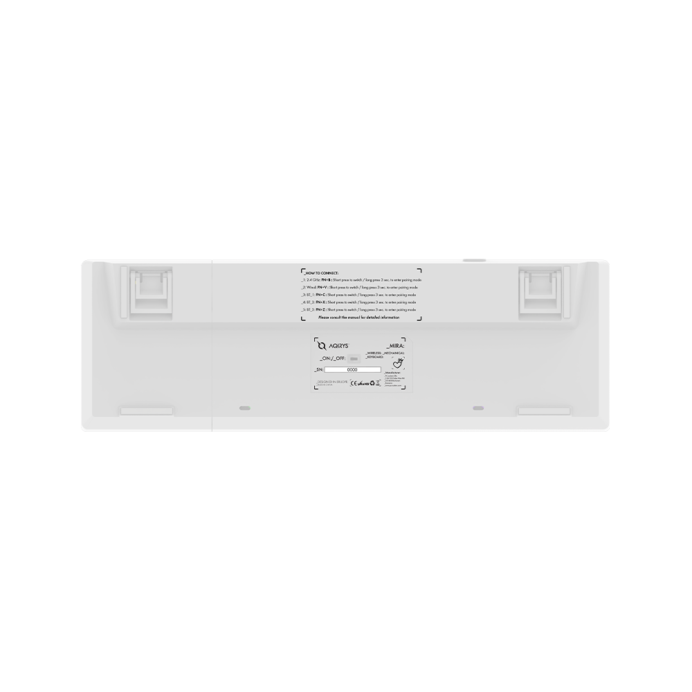 AQIRYS Klawiatura mechaniczna 65%/68 klawiszy Dual Mode: Wirelles&BT+Wired MIRA white