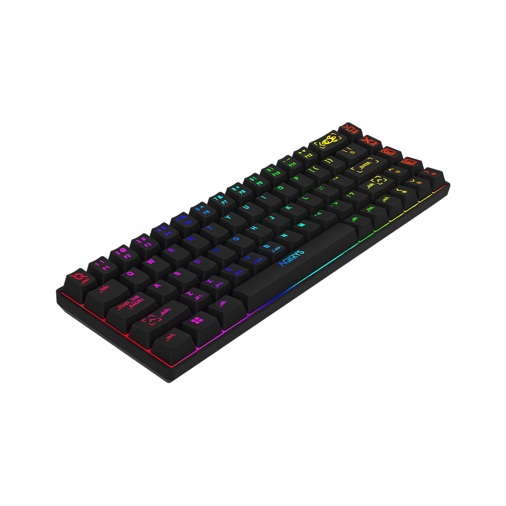 AQIRYS Klawiatura mechaniczna 65%/68 klawiszy Dual Mode: Wirelles&BT+Wired MIRA black