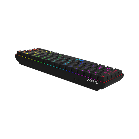 AQIRYS Klawiatura mechaniczna 65%/68 klawiszy Dual Mode: Wirelles&BT+Wired MIRA black