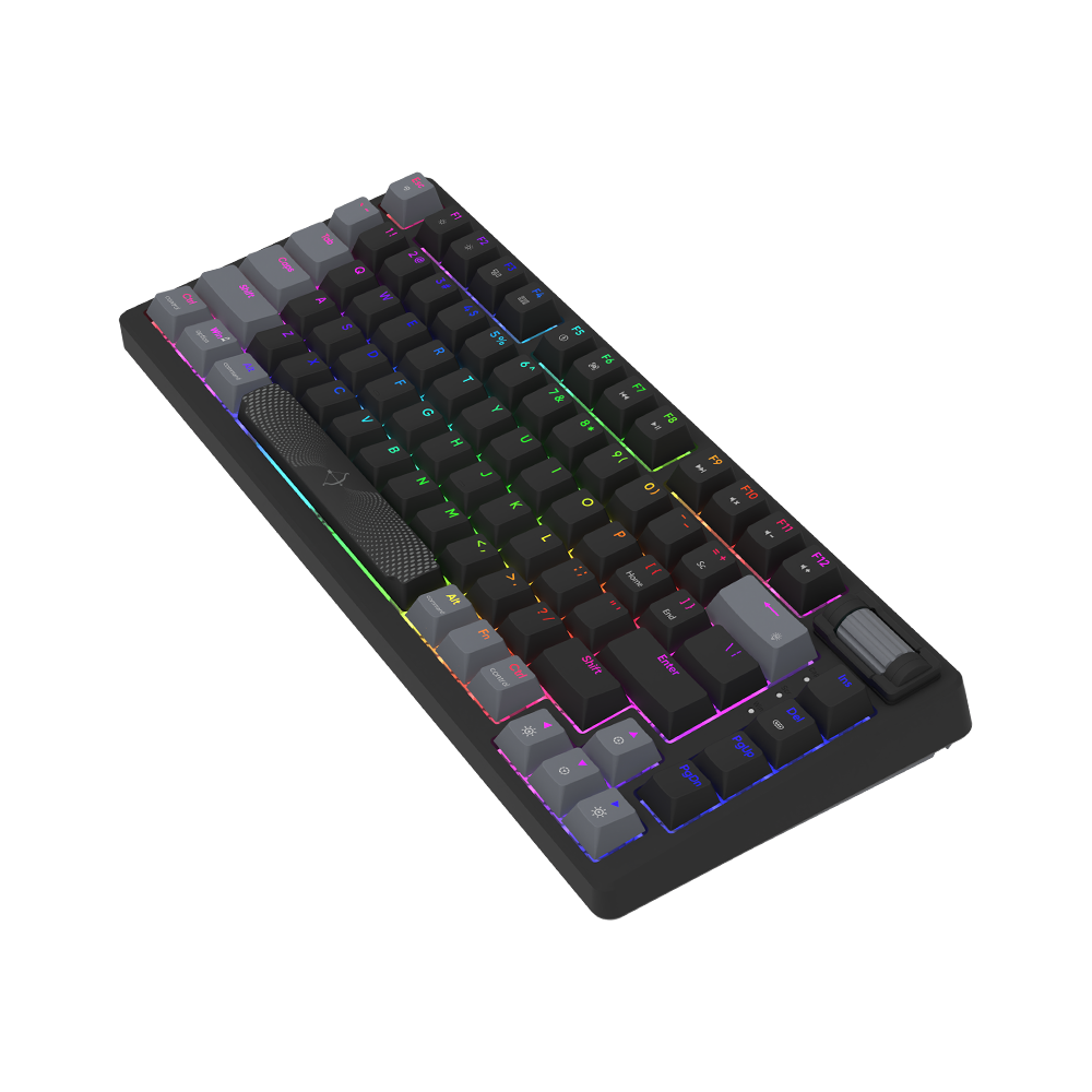 AQIRYS Klawiatura mechaniczna 75%/81 klawiszy przewodowa ADARA MINI black/grey