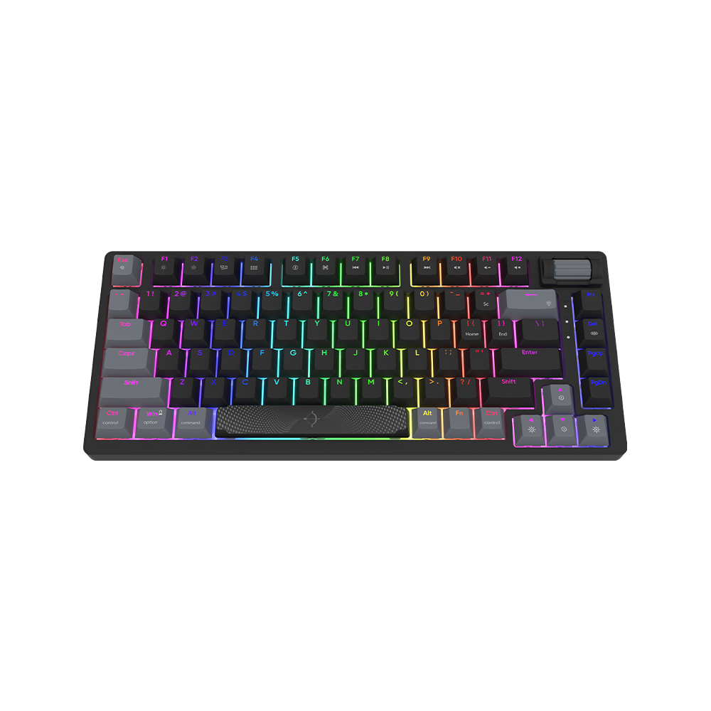 AQIRYS Klawiatura mechaniczna 75%/81 klawiszy przewodowa ADARA MINI black/grey