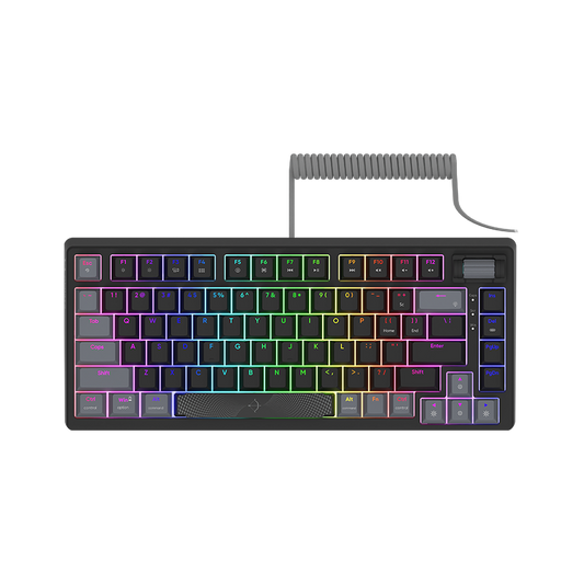AQIRYS Klawiatura mechaniczna 75%/81 klawiszy przewodowa ADARA MINI black/grey