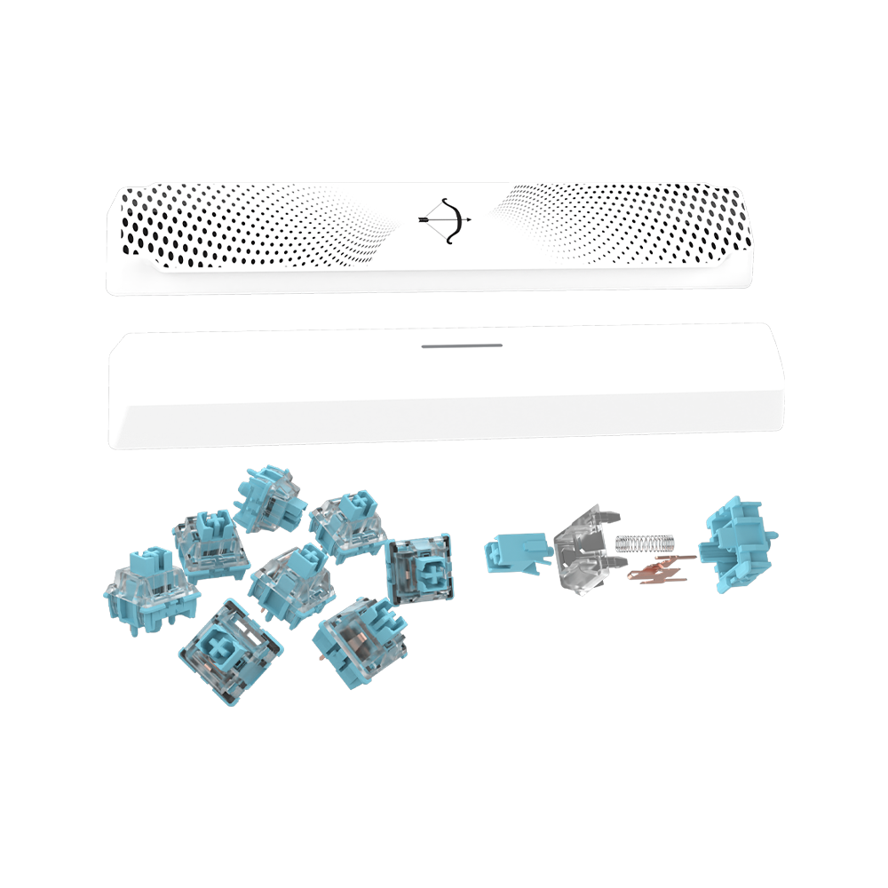 AQIRYS Klawiatura mechaniczna 96%/95 klawiszy przewodowa ADARA white/black