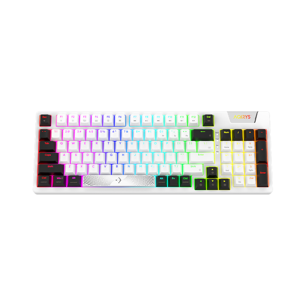 AQIRYS Klawiatura mechaniczna 96%/95 klawiszy przewodowa ADARA white/black