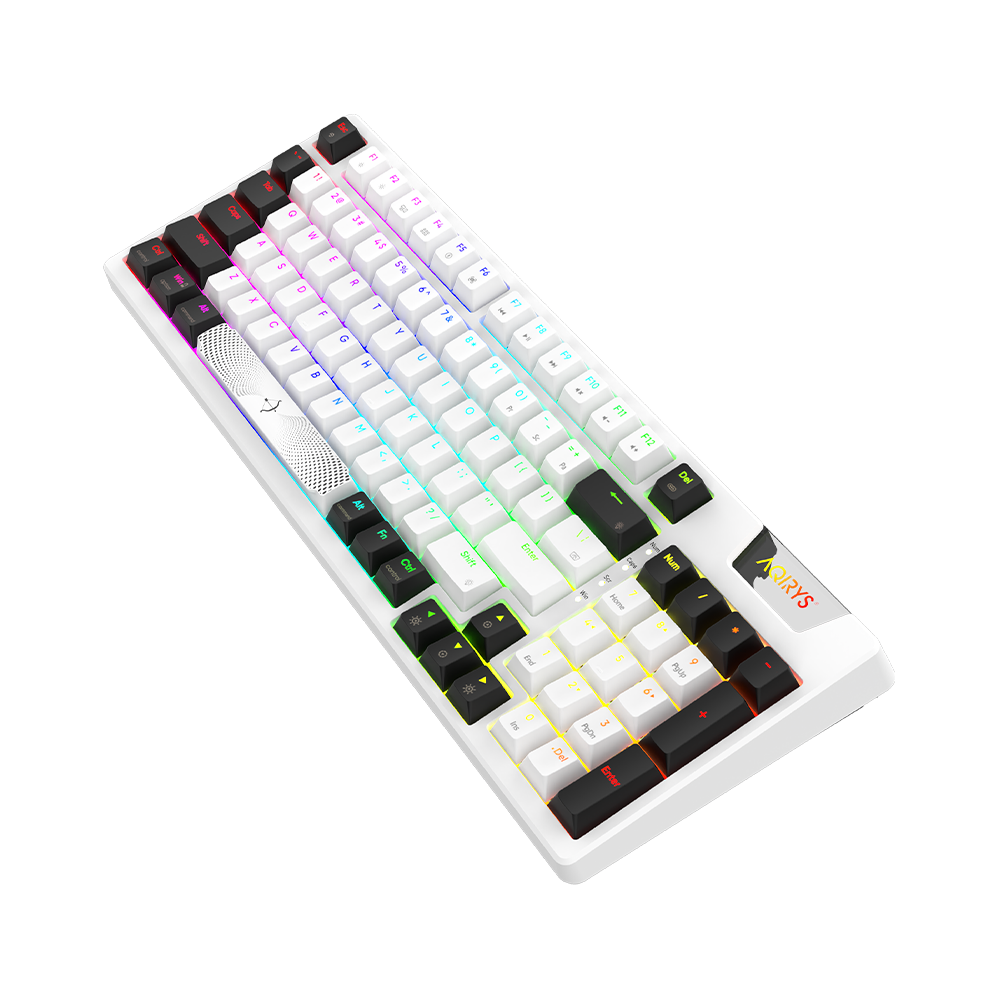 AQIRYS Klawiatura mechaniczna 96%/95 klawiszy przewodowa ADARA white/black