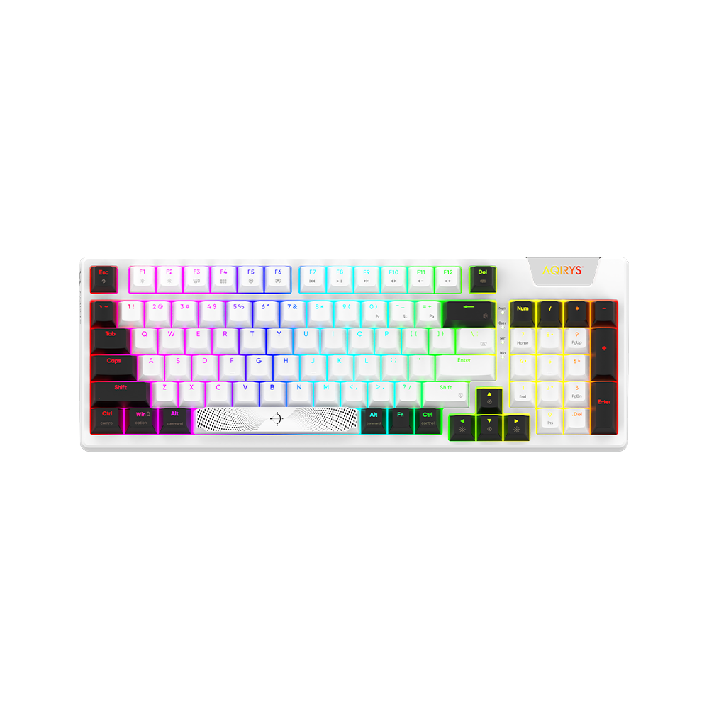 AQIRYS Klawiatura mechaniczna 96%/95 klawiszy przewodowa ADARA white/black