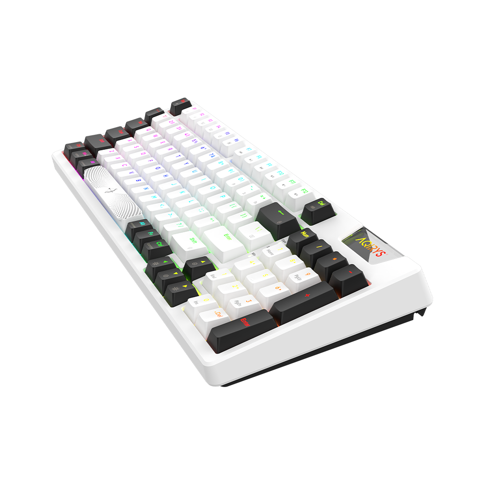 AQIRYS Klawiatura mechaniczna 96%/95 klawiszy przewodowa ADARA white/black