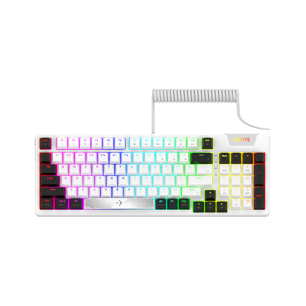 AQIRYS Klawiatura mechaniczna 96%/95 klawiszy przewodowa ADARA white/black