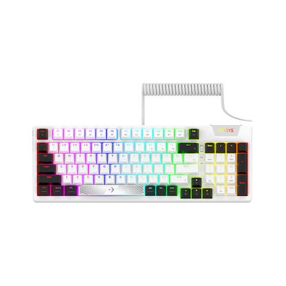 AQIRYS Klawiatura mechaniczna 96%/95 klawiszy przewodowa ADARA white/black