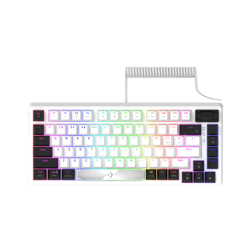 AQIRYS Klawiatura mechaniczna 75%/81 klawiszy przewodowa ADARA MINI white/black