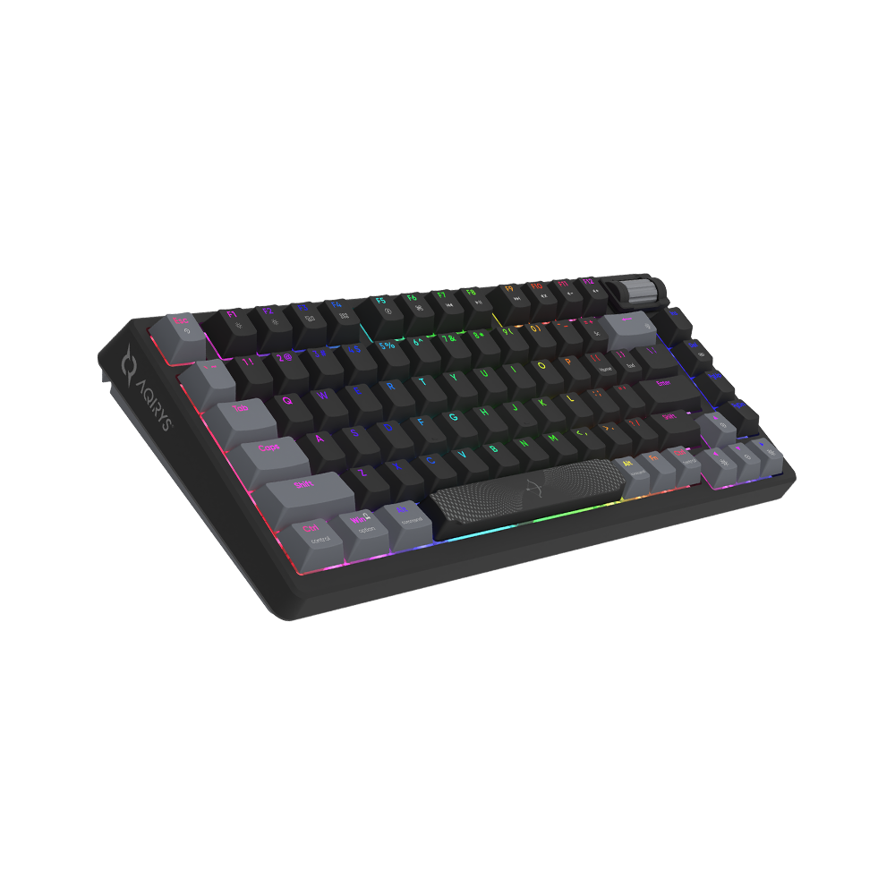 AQIRYS Klawiatura mechaniczna 75%/81 klawiszy przewodowa ADARA MINI black/grey