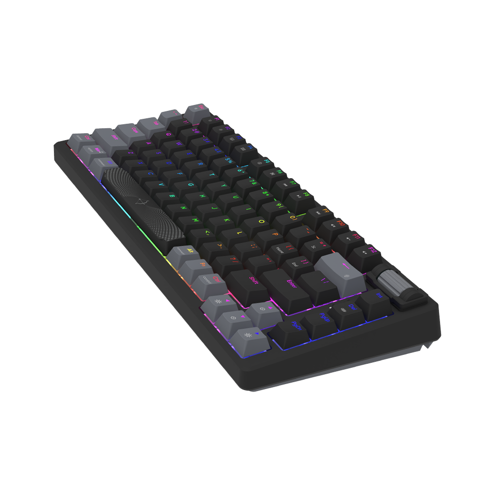 AQIRYS Klawiatura mechaniczna 75%/81 klawiszy przewodowa ADARA MINI black/grey