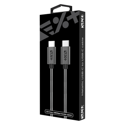 NEXT ONE Kabel Metallic USB-C / USB-C 1,2 m space gray