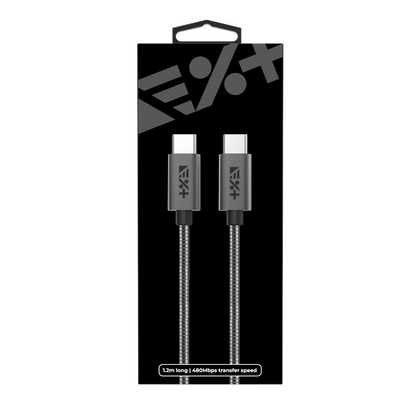 NEXT ONE Kabel Metallic USB-C / USB-C 1,2 m space gray
