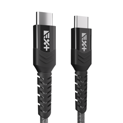 NEXT ONE Kabel Braided USB-C / USB-C 1,2 m space gray