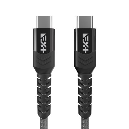 NEXT ONE Kabel Braided USB-C / USB-C 1,2 m space gray