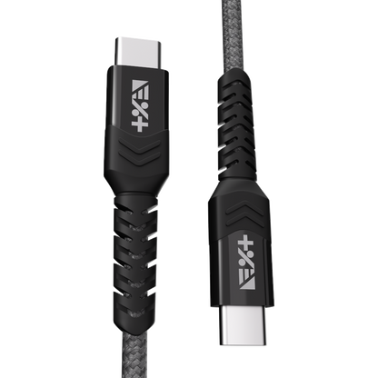 NEXT ONE Kabel Braided USB-C / USB-C 1,2 m space gray