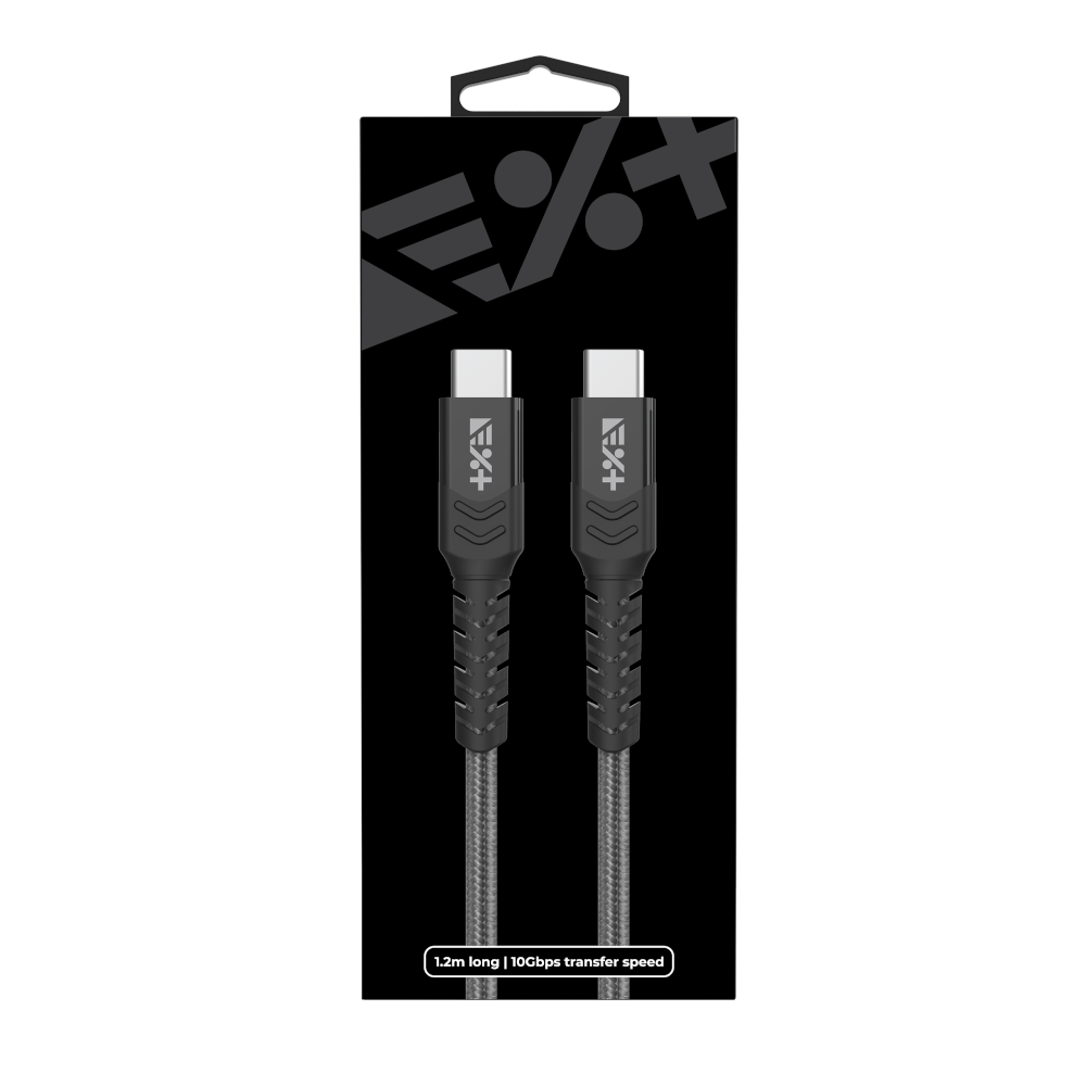 NEXT ONE Kabel Braided USB-C / USB-C 1,2 m space gray
