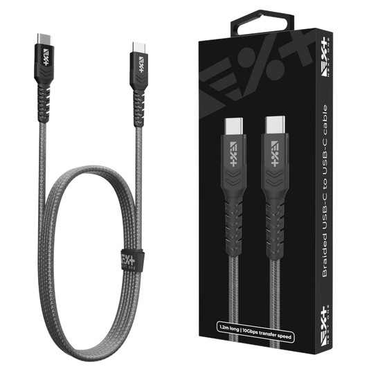NEXT ONE Braided USB-C / USB-C Cable 1.2 m space gray