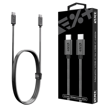 NEXT ONE Kabel Metallic USB-C / USB-C 1,2 m space gray