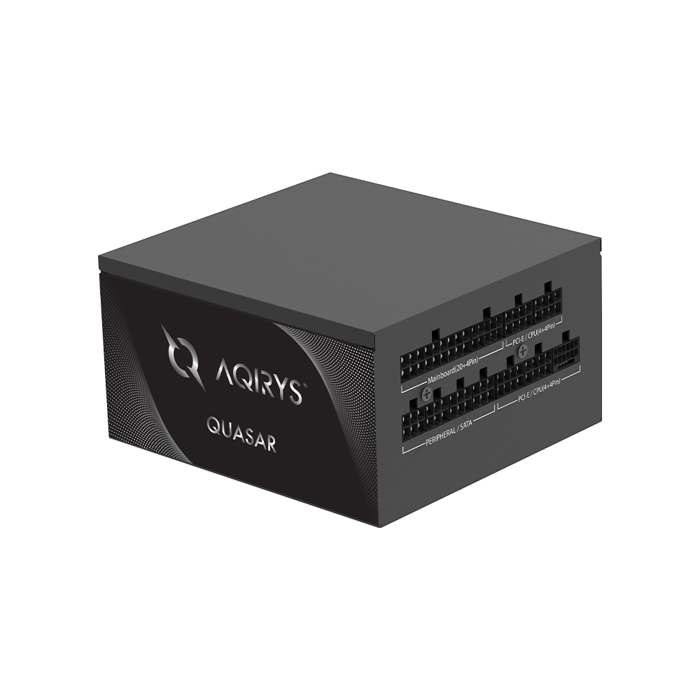 AQIRYS Zasilacz ATX / 80 Plus Platinum Certified QUASAR 1200W PCIe 5.0 8YW black