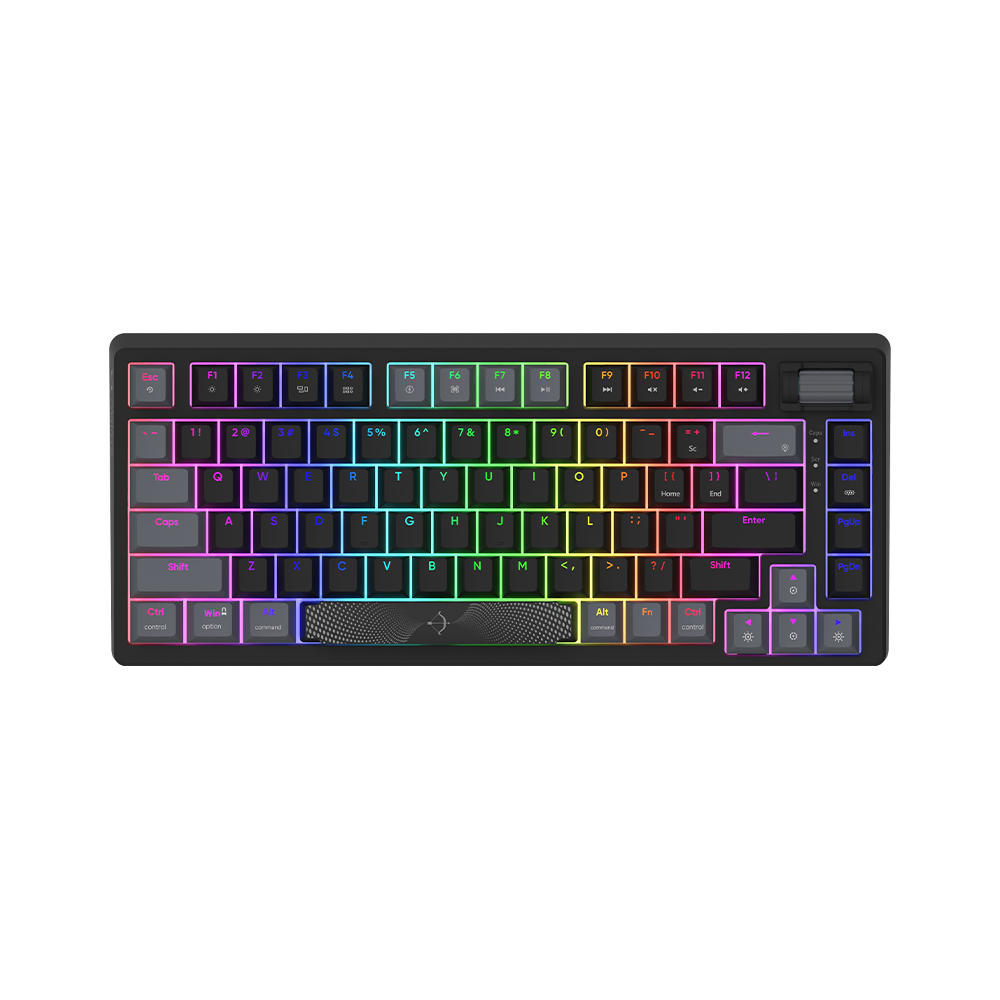 AQIRYS Klawiatura mechaniczna 75%/81 klawiszy przewodowa ADARA MINI LE black/grey