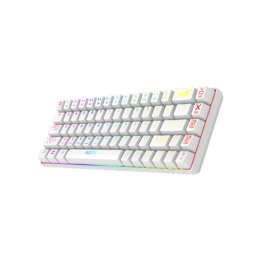 AQIRYS Klawiatura mechaniczna 65%/68 klawiszy Dual Mode: Wirelles&BT+Wired MIRA white