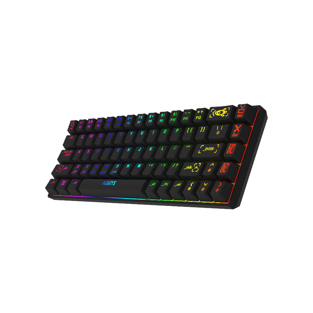 AQIRYS Klawiatura mechaniczna 65%/68 klawiszy Dual Mode: Wirelles&BT+Wired MIRA black