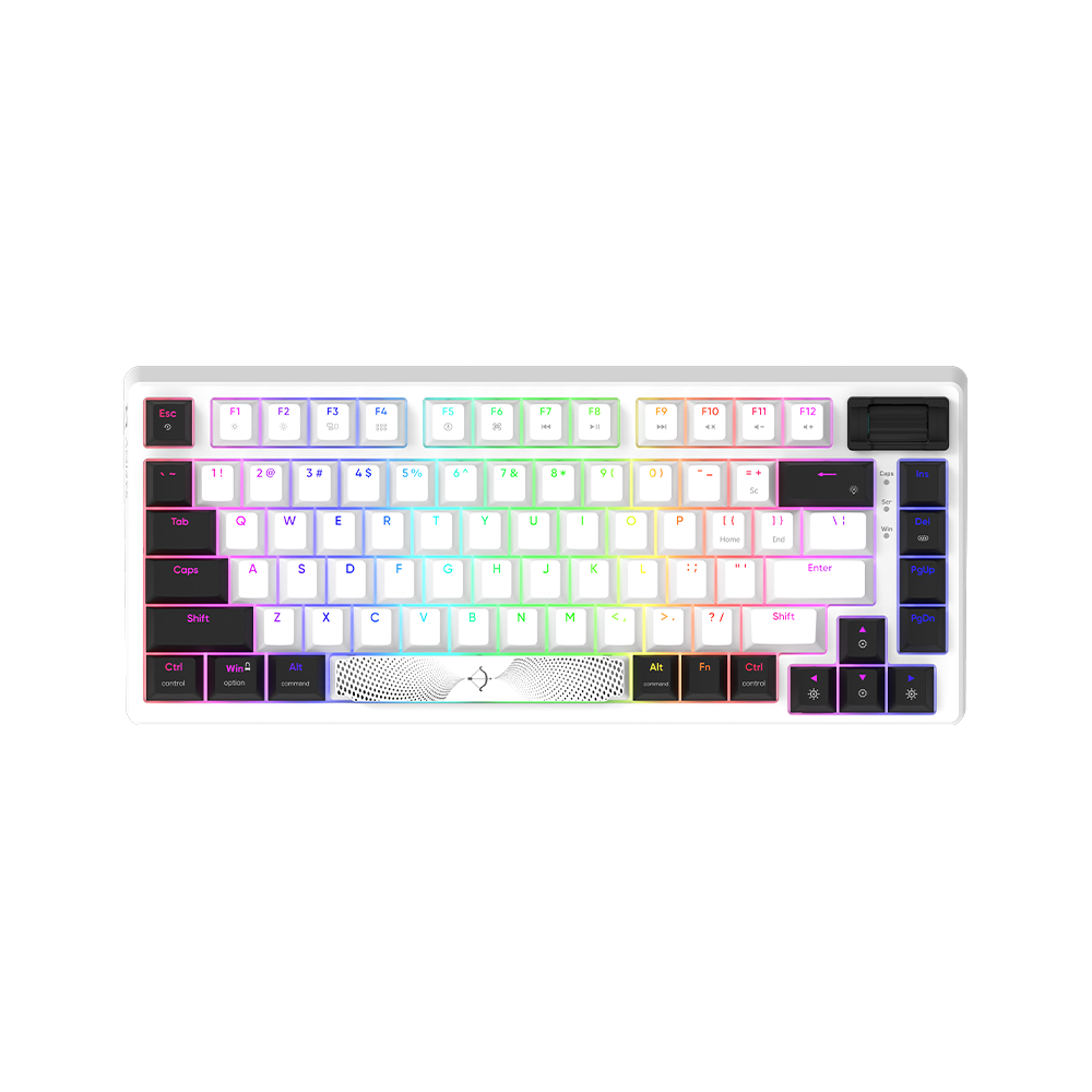 AQIRYS Klawiatura mechaniczna 75%/81 klawiszy przewodowa ADARA MINI white/black