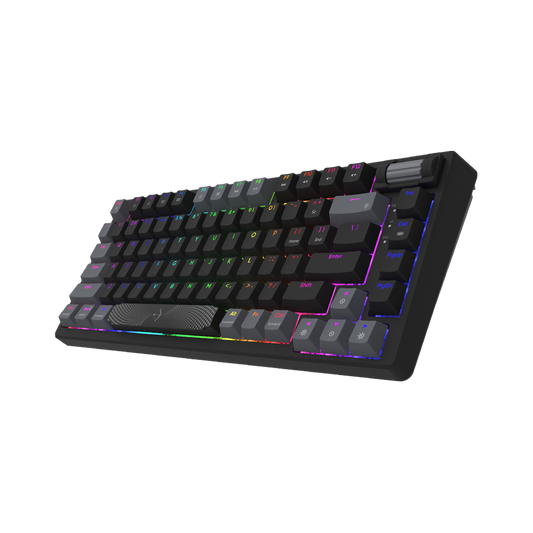 AQIRYS Klawiatura mechaniczna 75%/81 klawiszy przewodowa ADARA MINI LE black/grey