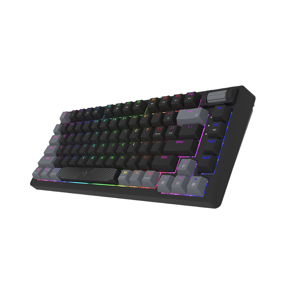 AQIRYS Klawiatura mechaniczna 75%/81 klawiszy przewodowa ADARA MINI black/grey