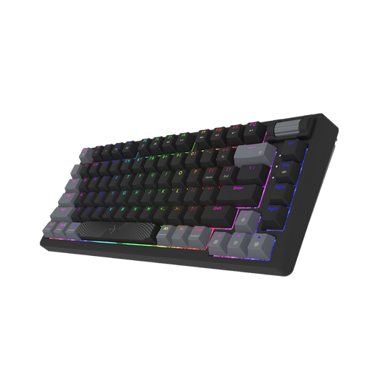 AQIRYS Klawiatura mechaniczna 75%/81 klawiszy przewodowa ADARA MINI black/grey