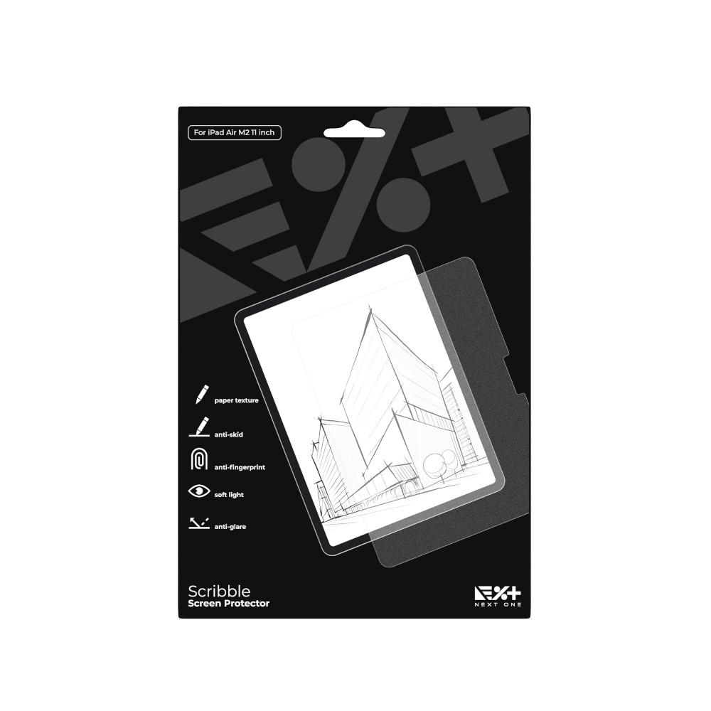 NEXT ONE Ochrona ekranu z teksturą papieru Scribble iPad Air M2 11"