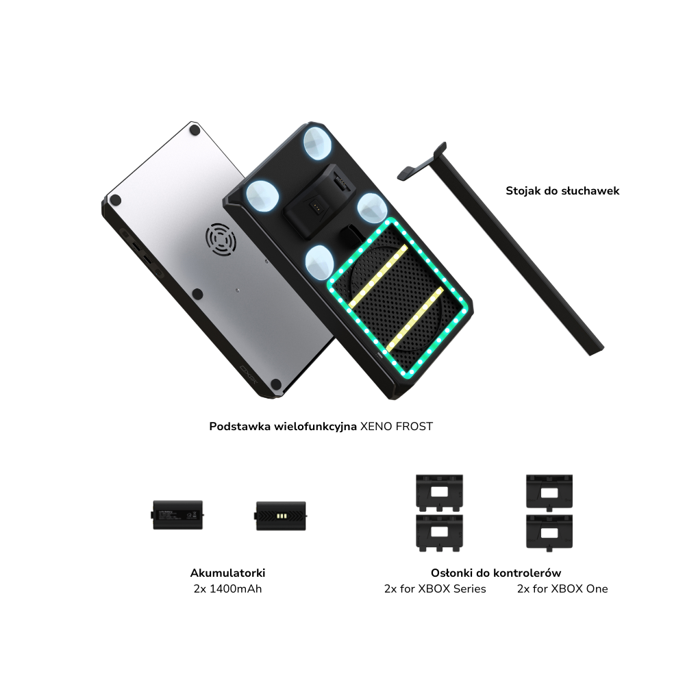 YAXO Podstawka chłodząca i ładująca XENO FROST do XBOX Series X/S Techno Black