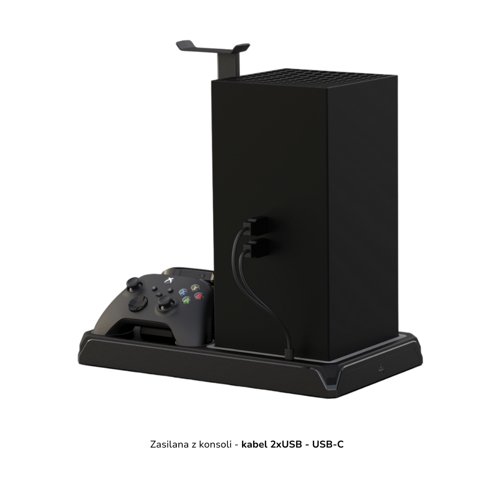 YAXO Podstawka chłodząca i ładująca XENO FROST do XBOX Series X/S Techno Black